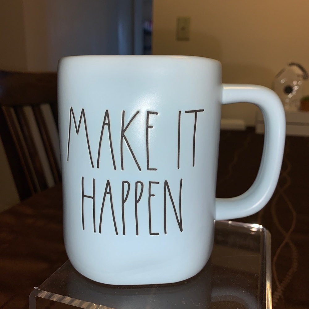 Rae Dunn make it happen mug blue